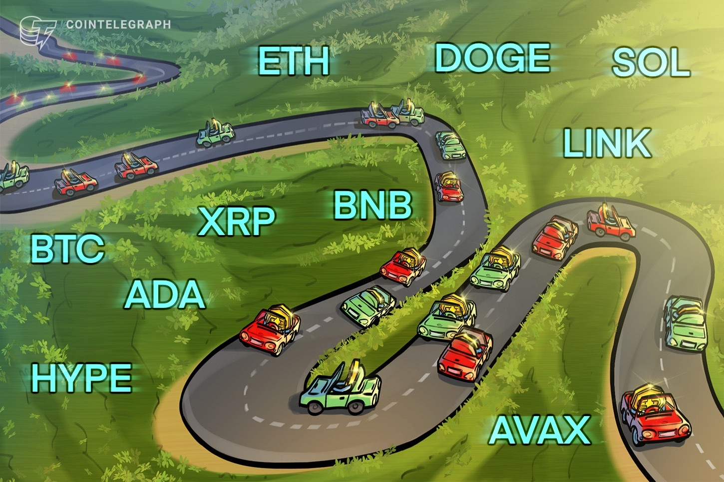 反発のトリガーはどこに？ 仮想通貨チャート分析：ビットコイン・イーサ・XRP・ソラナ