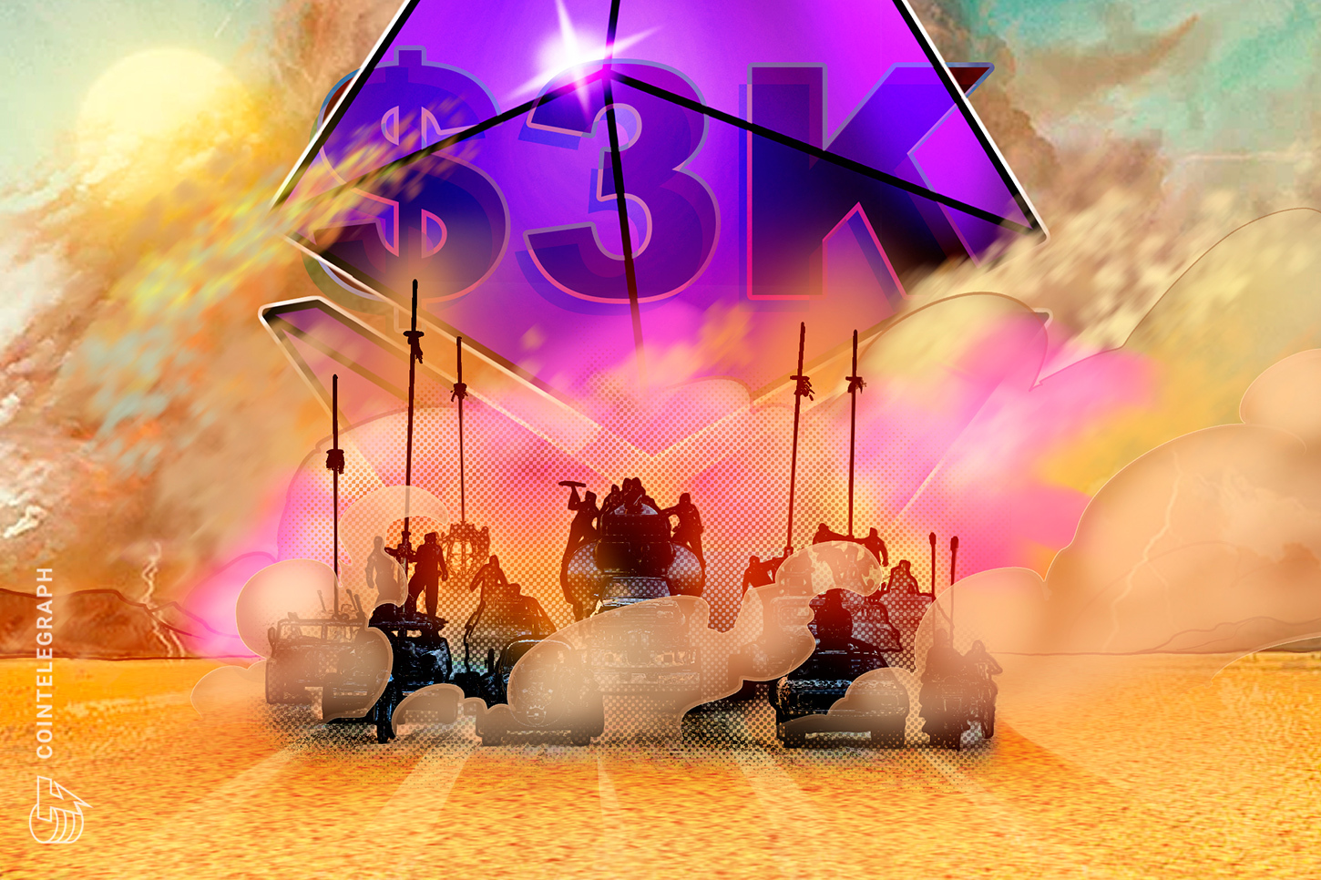 イーサリアム　機関投資家需要が減速　3000ドル割れの調整リスクも